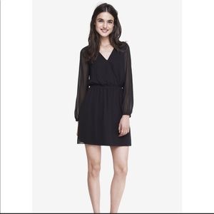 Express Long-Sleeve Chiffon Dress